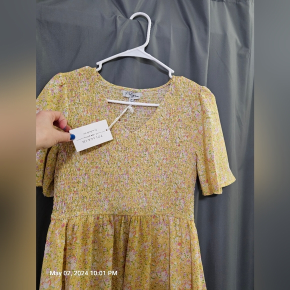 Yellow Polygram sundress medium - Picture 2 of 10